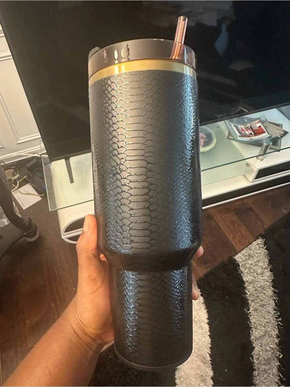 Stanley Black Snakskin 40oz Quencher